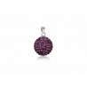 Pendentifs boule en argent et strass - 5 couleurs différentes Pendentifs boule en argent et strass - 5 couleurs différentes