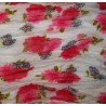 Foulard en coton, blanc et rose