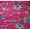 Foulard en coton rose et bleu