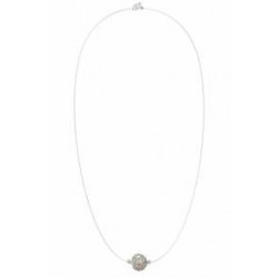 Collier strass et fil de nylon - Diamètre 0,8cm