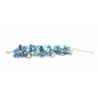 Gros bracelet formé de pierres bleues, lapis lazuli, turquoise...