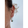 Boucles d'oreilles originales turquoise et argent