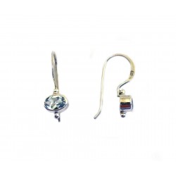 copy of earring with bleu topaze and garnet