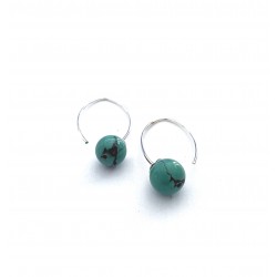 Boucles d'oreilles originales turquoise