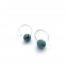 Boucles d'oreilles originales turquoise et argent
