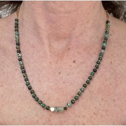 copy of Bracelet, chaine argentée et perles en cristal et cherry quartz