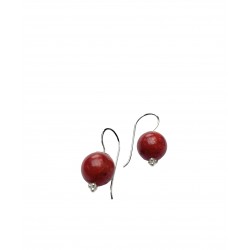 Red gorgonian sleeper earring