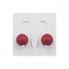 Red gorgonian sleeper earring