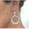 Ethnic Tuareg Earrings – Engraved Silver Circle Ethnic Tuareg Earrings – Engraved Silver Circle