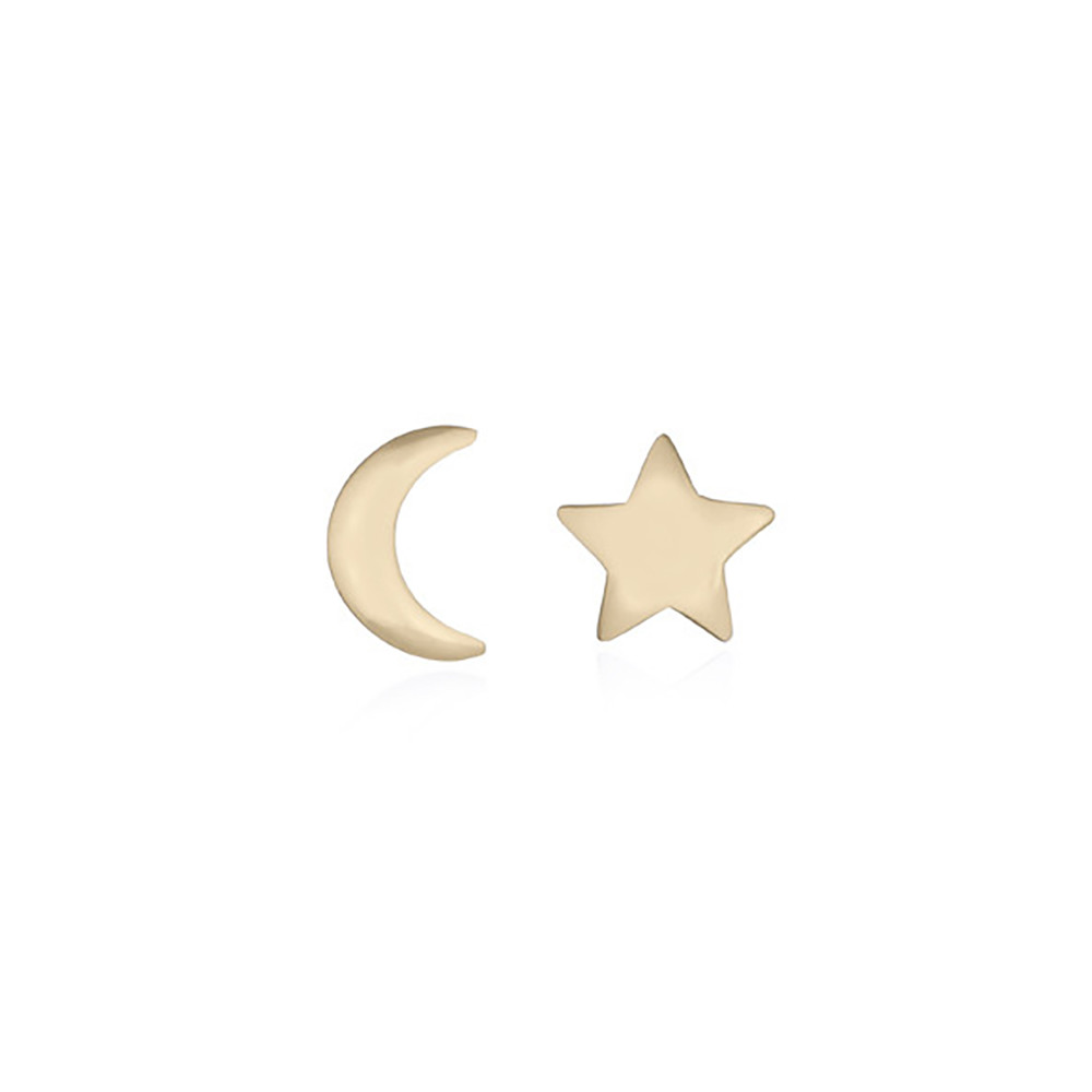 bijou color - Promos Puces en argent forme lune et étoile bijou color - Promos Puces en argent forme lune et étoile