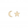 bijou color - Promos Puces en argent forme lune et étoile