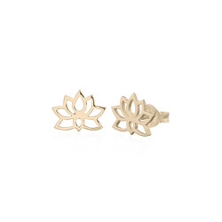 Boucle d'oreilles, clou fleur de lotus