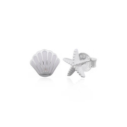 bijou color - Promos Puces en argent forme lune et étoile