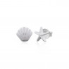bijou color - Promos Puces en argent forme lune et étoile