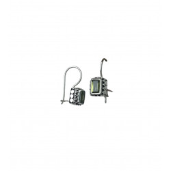 bijou color - Pendientes dormilones de peridoto y plata 925