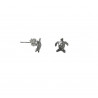 bijou color - Promos Puces en argent forme tortue