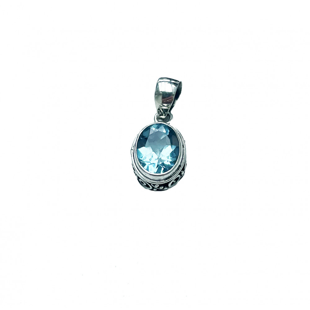 pendentif topaze bleu beau cadeau femme pendentif topaze bleu beau cadeau femme