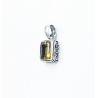 Pendentif en argent et citrine facettée rectangulaire