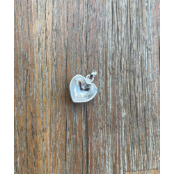 Solid Silver Heart Pendant – Slightly Rounded, Wear with Chain or Cord