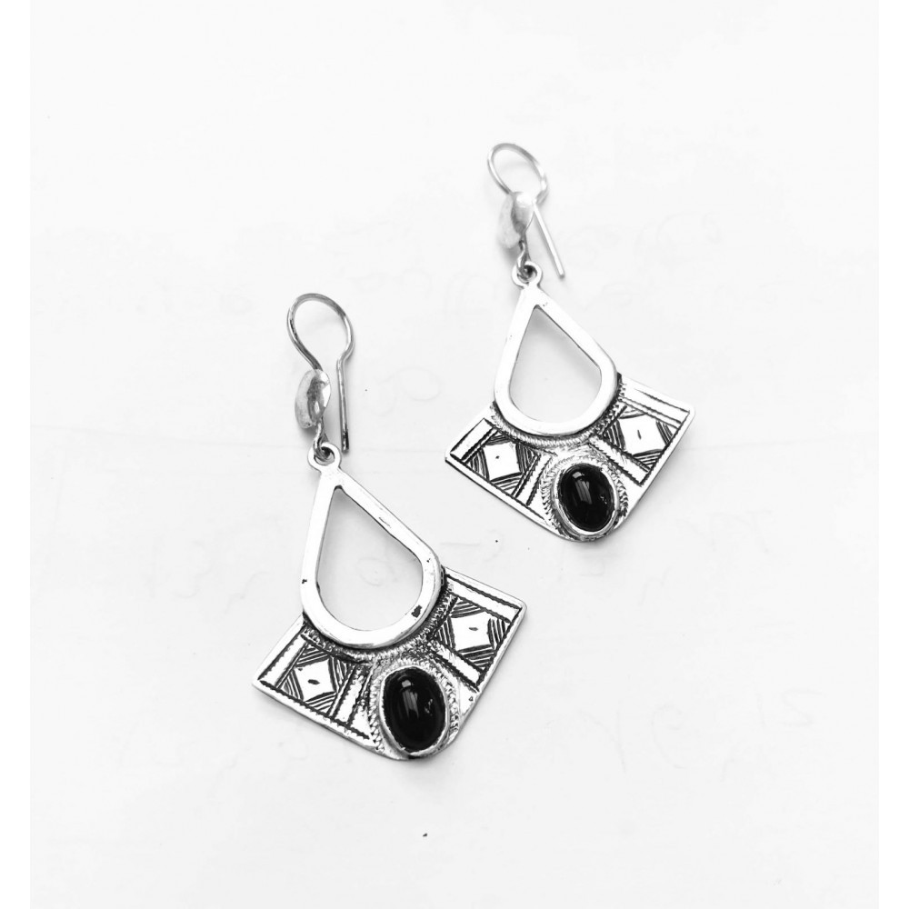 Bijoucolor - Boucles d'oreilles touareg longues fabrication artisanale